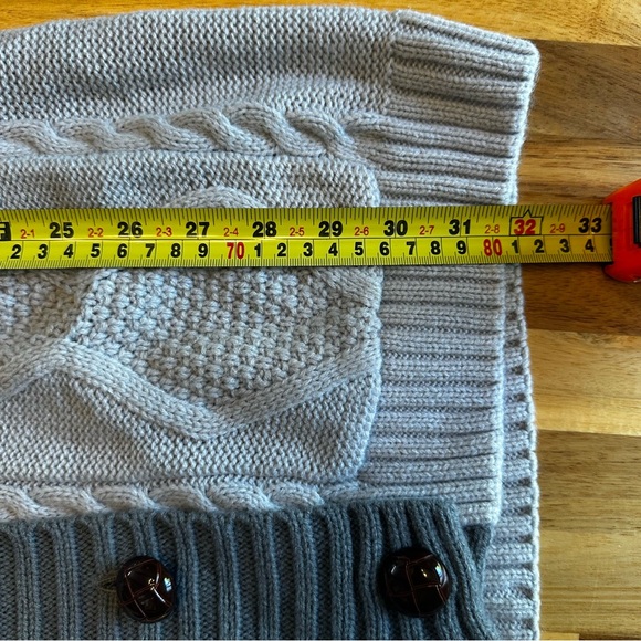 Chicago Colorblock Gray Tritone Button Up‎ Grampa Cardigan Sweater sz M - Picture 10 of 11